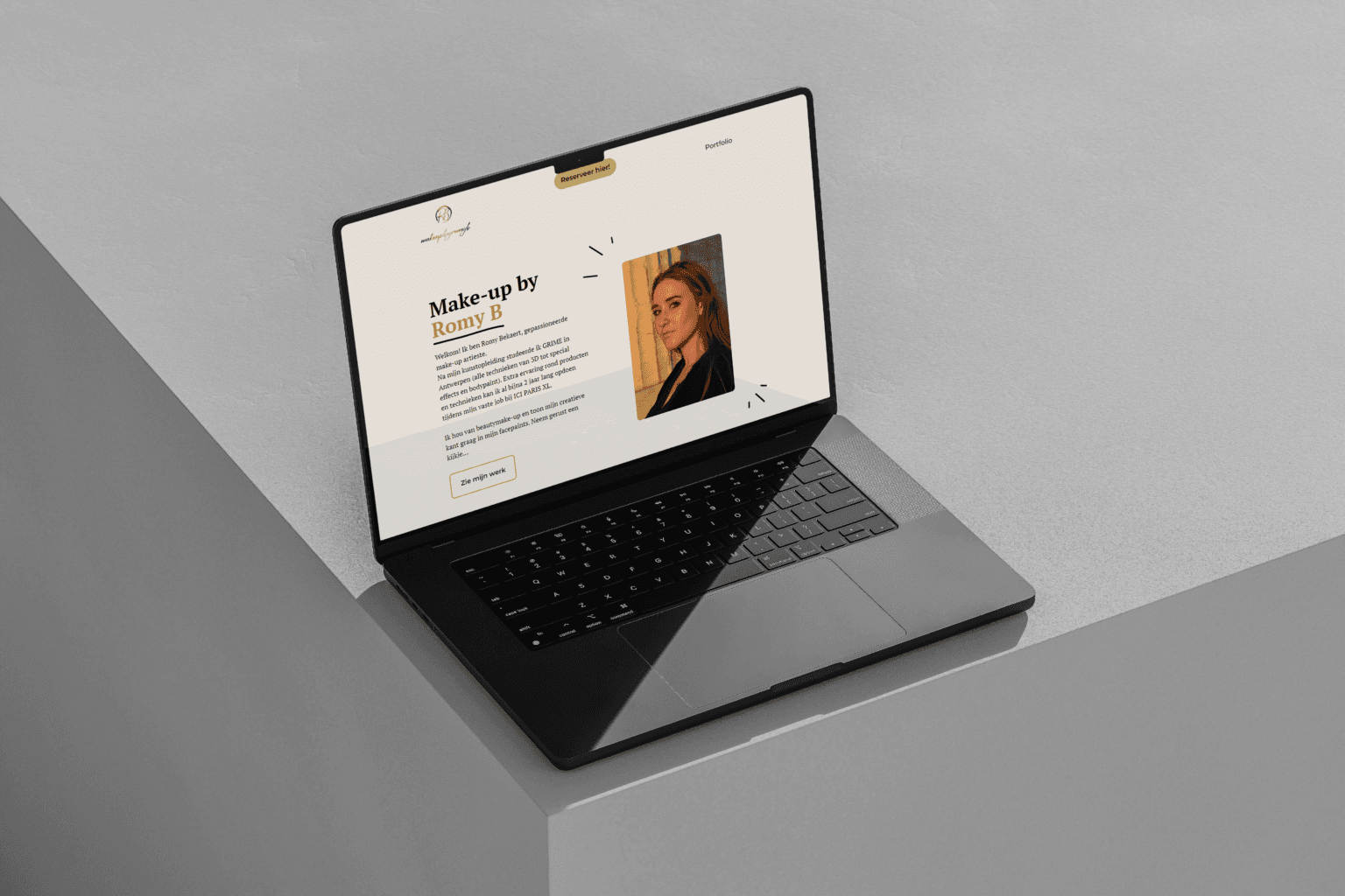 HTML website, website make-up by romy b, goedkope website